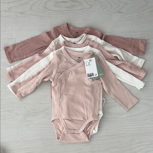 H&M Kids Long Sleeve One Piece - Pink and Cream